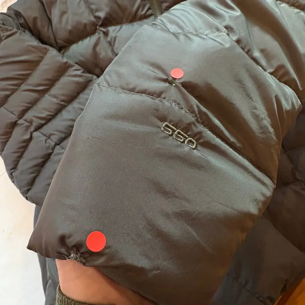 The North Face Puffer Jacket Womens Size Medium Green Transit II 550 Down *FLAW*